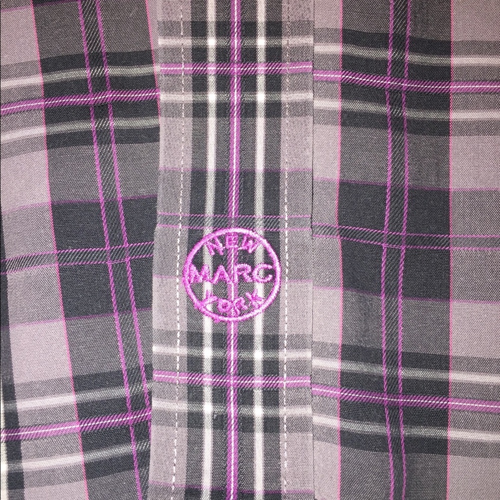 Andrew Marc Plaid Button Up - Picture 2 of 5
